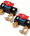 Two Pack 12V 24V Battery Disconnect Switch With Pure Copper Contacts, 360 Degree Rotary Cut Off, for Car Truck RV Boat