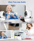 Top Shelf 6 Inch Video Baby Monitor With Ips Screen And Camera For Crystal Clear Audio And 30 Hour Battery Life Featuring Night Vision Two Way Talk And Portable Design That Is A Straight Up Game Changer showcasing two-way audio in use.