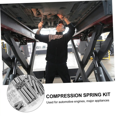 Heavy Duty Compression And Extension Spring Assortment Kit With Storage Box, 200 Pcs Small Springs Set For Auto Electronics Repair and Appliance Fixes, mechanic under car lift