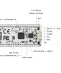 ESP32 LoRa V3 Development Board With 3000mAh Battery And 915MHz Antenna diagram detailing components and interfaces