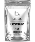 97 Percent Pure Gypsum Powder For Soil And Substrates, High Solubility Calcium Sulfate Dihydrate, 1 Pound bag front view