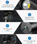 Diagram of 30W Outdoor LED Spotlight Waterproof Landscape Light 120V 3000LM Warm White 3000K with 6 foot cord features