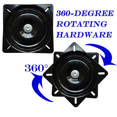 Workhorse Bar Stool Swivel Plate 6 Inch Chair Base With Solid Ring Of Ball Bearings 400lbs Capacity Replacement Seat Hardware