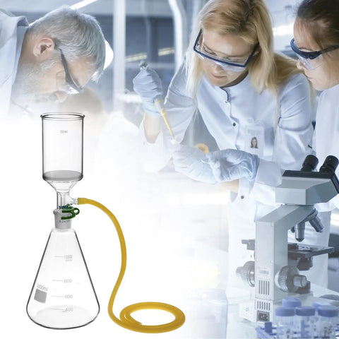 Pro Grade Buchner Funnel Filtering Gear With Borosilicate Glass 250ml Funnel And 1000ml Filter Bottle 24 To 29 Joint Lab Vacuum Filtration Setup
