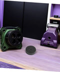 Super Tough Nylon Polishing Wheel Discs With 10 Mm Hole Set Of Six for bench grinders displayed on a workspace.