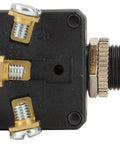 30 Amp 3 Way Push Pull Switch For Auto Dash Lights Parking Lights And Headlights Universal Mount Fits Seven Sixteenth Inch Panel Hole In Panels Up To One Quarter Inch Thick With Screw Terminal Contacts, black screw terminals