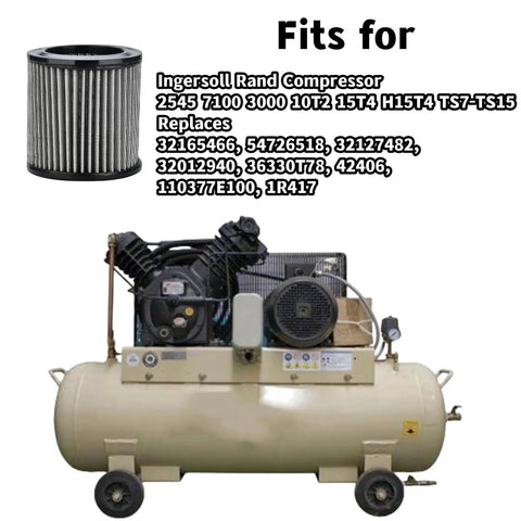 Two Pack Air Filter Replacement For Ingersoll Rand Compressor Models 2545 7100 3000 10T2 15T4 H15T4 TS7-TS15 next to compatible compressor