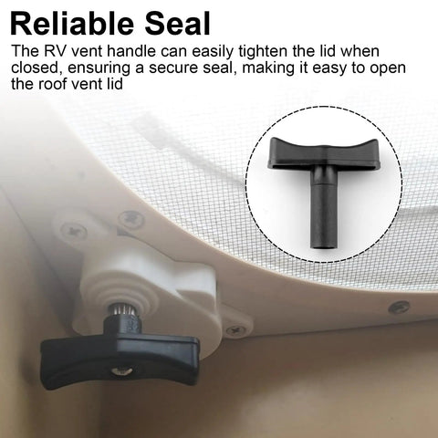 Manual Lift Knob Kit For Roof Vent Lift Arm Compatibility With Fan Tastic 4000R 5000 RBT And 8000 Series shown in RV vent