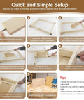 Step-by-step guide showing setup of Adjustable Juice Groove Router Jig With 8 Spacers Wooden Router Guide for DIY woodworking projects.