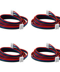 4 Pack 1 Meter 4Pin To 6Pin Stepper Motor Cables For 3D Printers, XH2.54 To PH2.0 Connectors, Nema 17 Compatible, 1M Length Set