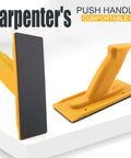 Two Pack Safety Push Blocks For Woodworking With Ergonomic Rounded And Angled Handles Pro Grade Grip, side and top view