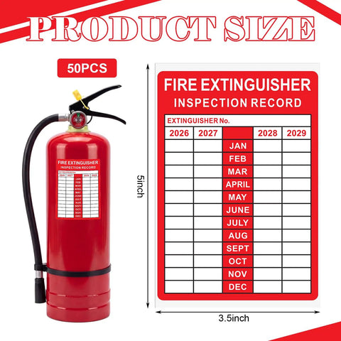 Straight Up Durable Fire Extinguisher Inspection Labels And Monthly Tracking Stickers Cover 2026 Through 2029 Legit Heavy Duty Adhesive Vinyl Safety Tags For Offices And Warehouses Fast Zero Hassle Compliance Grid Setup