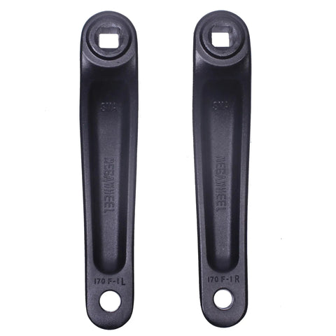 Square Hole Bike Crank Arms Set 170Mm for Ebike Mid Mounted Motors, Forged 6061 Alloy, Heavy Duty, Durable Cranks