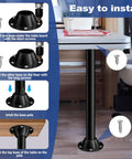 Heavy Duty Aluminum RV Table Base Mount And Camper Table Legs With Tool Free Height Adjustment Rust Proof Caravan Support Post installation guide