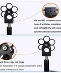Diagram of Six Position Telescope Filter Wheel Coaxial Mount For 0.5 Inch, 1 Inch, And 2 Inch Filters with mounting hole details.