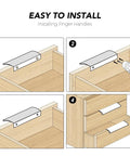 Installation guide for 10 pack finger edge pulls for cabinets matte black grab friendly concealed drawer handles tab design 96mm hole