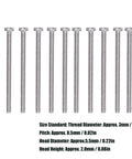 Heavy Duty M3 Cheese Head Slotted Screws Crafted From Premium A2 70 Stainless Steel Fasteners laid out, 20mm length, perfect for repairs.