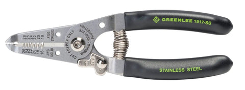 Stainless Wire Stripper And Cutter For 16 26 AWG Solid And 18 28 AWG Stranded Conductors Six Inch Workhorse Multi Tool With Precision Ground Stripping Holes Pliers Nose Looping Holes And Low Profile Lock For Easy Jacket Removal