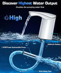 Rechargeable 5 Gallon Water Dispenser Pump With USB-C Fast Flow Electric Jug Pump Portable Submersible For Camping And Home