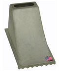 Beefy Aluminum Wheel Chock With Rugged Teeth For Extra Grip And Stability Steep Slope Design 55000 Lb Capacity Heavy Duty Parking Tool