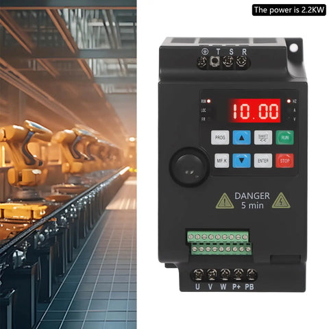 Rock Solid Variable Frequency Drive VFD Inverter For CNC Spindle Motor 3HP 2.2KW Single To Three-Phase Power Conversion