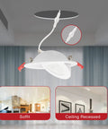 4 Inch Gimbal LED Recessed Light 10 Pack Eyeball Directional Adjustable Dimmable Downlight installation graphic
