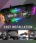 Underglow DreamColor Chasing Lights For Car With App And Remote Control showing installation on vehicle underside