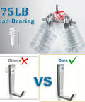 Comparison showing 140 Piece Self Drilling Drywall Anchors And Screws Kit For Hanging Shelves Picture Frames Curtains No Pre Drilling Required Plastic Drywall Anchors With Galvanized Screws Built From Durable Nylon And Fiberglass For Strength And Longevity For Heavy holding weight vs inferior product