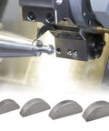 Woodruff Keys Set 25 Pieces Steel Carbon 45 Polished Finish Semicircular Key Bits shown in use with circular shaft and keyway