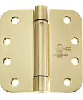 Heavy Duty Pro Grade 4 Inch Self Closing Spring Door Hinge With Five Eighth Inch Radius Corners UL Listed Brass Pack Of 2