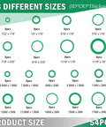 139 Piece AC O Ring Kit With 54 Rubber O Ring Assortment And 85 Compressor Gaskets In 12 Sizes For No Fuss DIY Friendly Tight Seal On Car AC Systems Durable Gasket Set For Automotive Service, 18 sizes shown