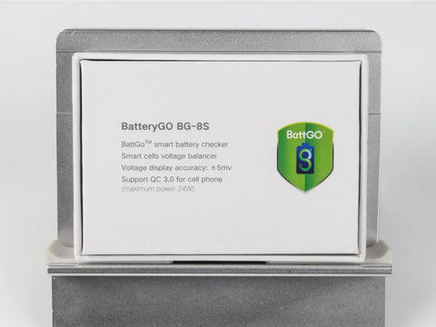 Smart Battery Checker ICC2010 For RC Folks, BattGO Ready, XT60 And XT60i Support packaging showing features like cell balancing