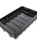 Stack of Ten Pack No Drain Holes Seed Starter Trays Made From Durable Reusable Plastic Great For Seedlings, Hydroponics, Greenhouse Growing