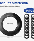 Five Eighth Inch Wheel Lock Washer Set 14 Pcs showing product dimensions with 16mm ID and 25.5mm OD