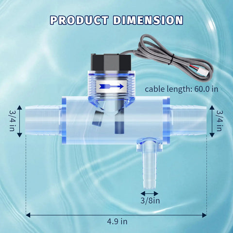 Flow Switch Replacement Part 2560 040 For Hot Tubs Fixes FLO FL1 FL2 Errors With No Sweat Install Reliable Spa Water Flow Sensor Replacement To Get Your Soaking Sessions Back On Track. clear tee flow switch, 60in cable, 4.9in wide