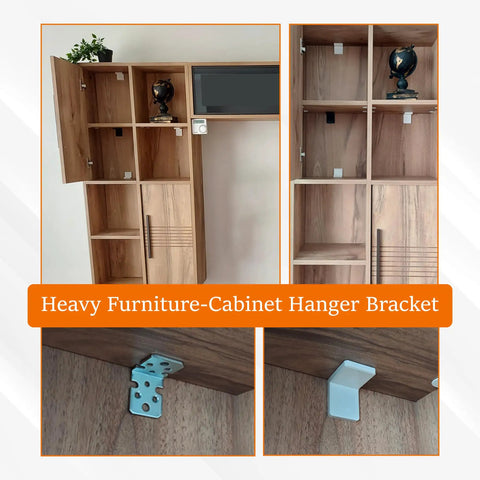 Heavy Duty White L Brackets For Shelves And Cabinets Stainless Steel Corner Supports With Smooth Plastic Caps Pack Of Four mounted on a wooden cabinet.