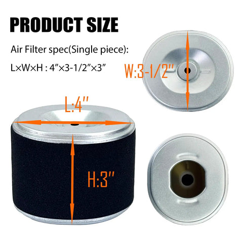 4 Pack Air Filter Set For GX270 GX240 Engines Air Cleaner Replacement With Beefed Up Reinforced Mesh Direct Fit Replaces OEM