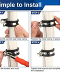 Installation steps for 111 Piece Cable Clamp Set With Ten Sizes For Wires And Hoses 304 Stainless Steel P Clamps With Rubber Cushions