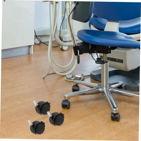 6 Heavy Duty Swivel Caster Wheels with Brake for Laundry Carts & Small Furniture Durable & Easy Spin Replacement Wheels for Home Use on wooden floor.