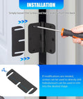 Installation of Door Hinge Shims For Interior Door Alignment, showing insertion tool and shim positioning, 0.060 Inch Thick, 15 Pack.