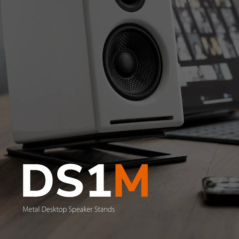 Metal Speaker Stands Pair For Your Desk Setup And Small Bookshelf Speakers Studio Monitors And Gaming Speakers With A 15 Degree Tilt