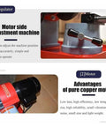 Top Shelf Electric Circular Saw Blade Sharpener And Multi Tool Polisher With Coolant Tank For Carbide Tips And Woodworking Blades Lightweight 550 Watt Beast Mode No Sweat Setup motor adjustment and copper motor details.