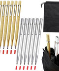 Built Different Tungsten Carbide Scribe Metal Etching Pen And Glass Tile Marking Tool Featuring A Smooth Reversible Chuck For Wood And Welding Crews Who Want Precise Lasting Marks Daily, set of pens in gold and silver with pouch.