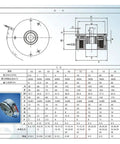 Forklift driving wheel brake assembly BFK457-06, 24VDC servo motor brake, metal housing (front view)