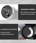 Hardened thimble and oil return valve switch of Shop Grade Badass Hydraulic Gear Puller And 15 Ton 33000 Lb Brake Drum Separator.