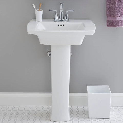 Bathroom sink with Edgemere Centerset Two Handle Chrome Bathroom Faucet For Your Sink Stylish Drip Free Performance With Brass Spout