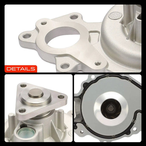 Solid Engine Water Pump Drop In Ready Coolant Pump For Ford F150 And Expedition 3.5L V6 Hybrid close-up view highlighting details.