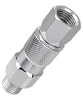 Airless Spray Gun Swivel Connector For Magnum Straight Hose Eliminates Hose Twists And Kinks Smooth Pressure Rolling Pro Grade Accessory For Precision Exterior And Detail Spraying Projects stainless steel, 1/4-inch threaded connector