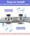 M12 12-Pin Panel Mount Connector 0.7ft Rugged IP67 Waterproof Industrial Circular Connector installation diagram