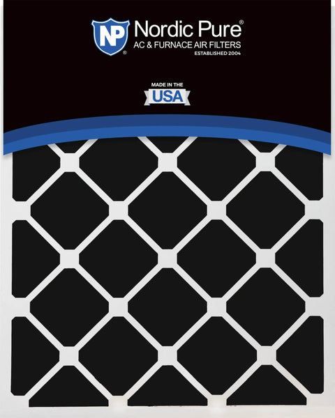 Nordic Pure air filter 20x25x5 MERV 13 Plus Carbon Replacement for Honeywell showing diamond mesh design and USA label